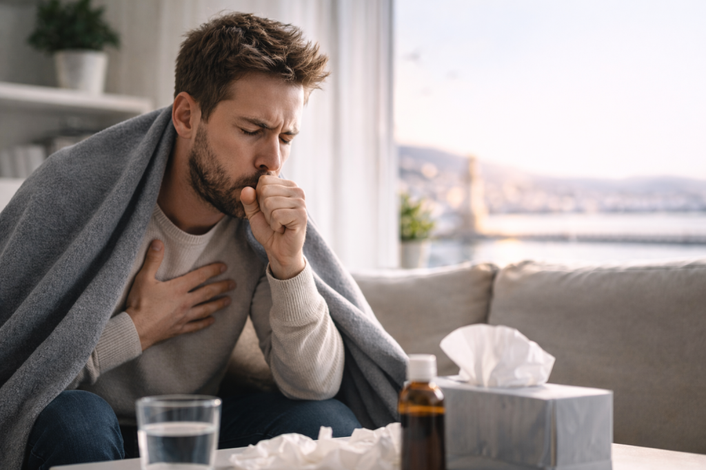 Άνδρας με επίμονο βήχα – σύμπτωμα λοίμωξης ή αναπνευστικής νόσου