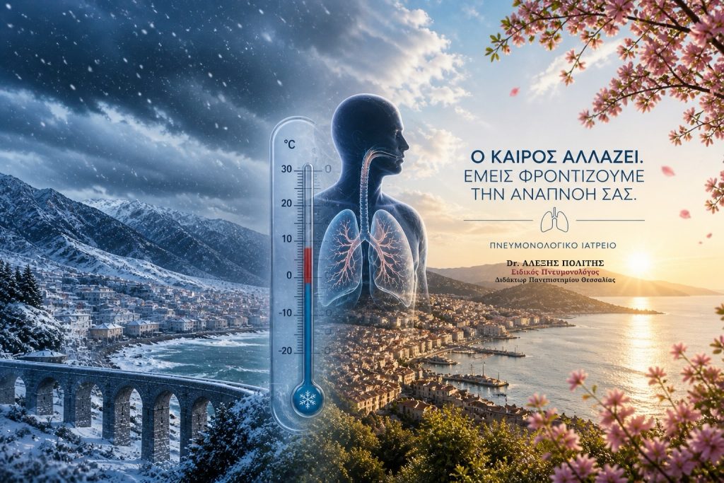 Απότομες αλλαγές καιρού τον Μάιο και επίδραση στο αναπνευστικό σύστημα, απεικόνιση πνευμόνων σε περιβάλλον χειμώνα και άνοιξης